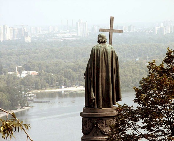 Het standbeeld van Prins Vladimir