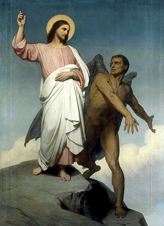 Jesus and the devil in the desert