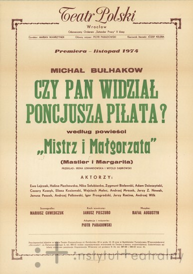 Teatr Polski, Wrocław (Polen)