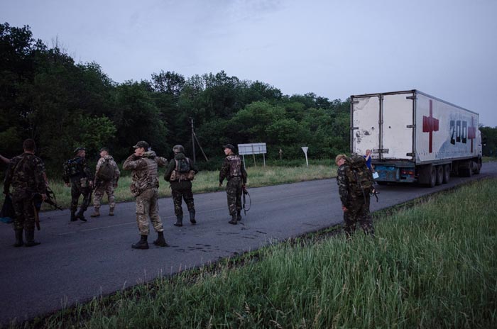 Een Groez 200 konvooi op weg naar Rusland